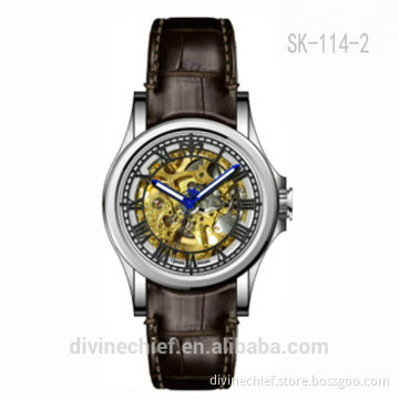 Genuine Leather Automatic black watch